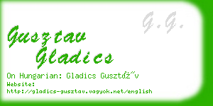 gusztav gladics business card